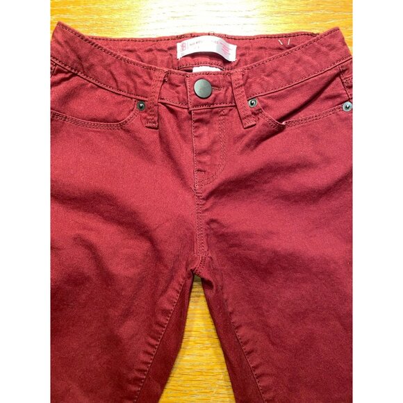 Red Slim Fit Pants By No Boundaries Size 1 - Picture 2 of 4